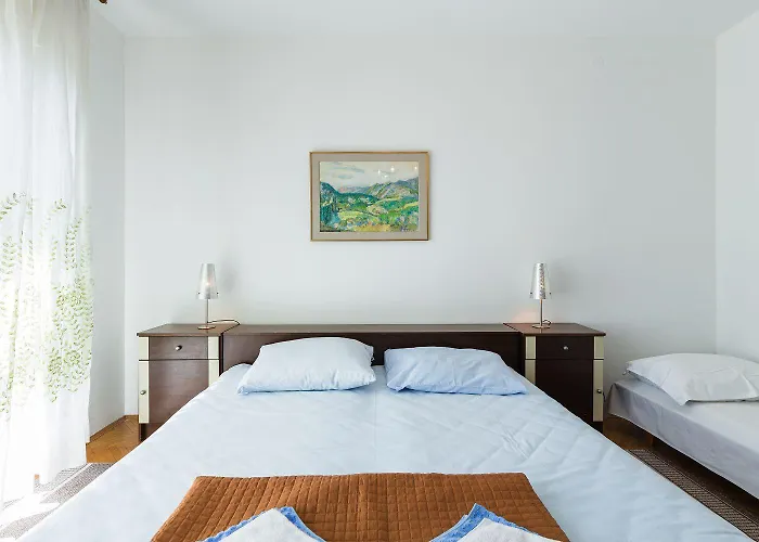 Rustikales Nur 100 Meter Zum Mit Meerblick, Balkon, Terrasse, Klima Apartman